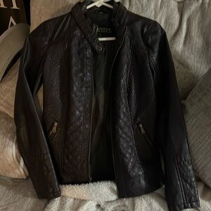 Guess XS leather womens jacket. Never been worn. Paid $300